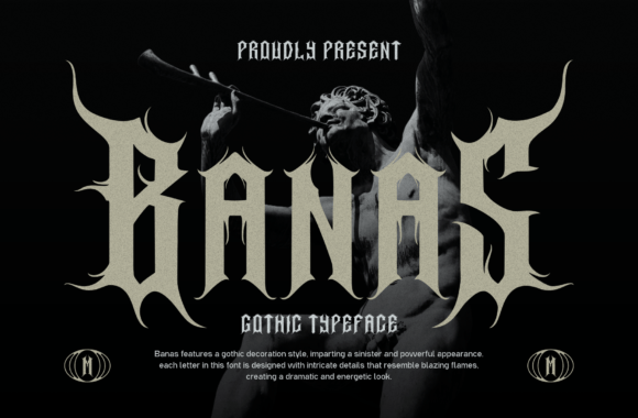 Banas: A Fiery Metal Typeface for Bold Projects