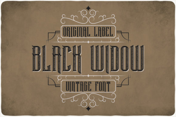Black Widow: Crafting Bold Statements with a Vintage Typeface