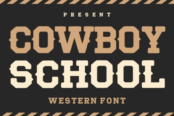 Cowboy School: A Bold Western Typeface for Authentic Branding