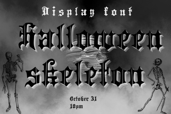 Halloween Skeleton: The Bold Black Letter Typeface for Spooky Designs